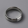 Matte Style 304 Stainless Steel Wide Band Finger Rings for Women Men RJEW-WH0009-14D-P-2