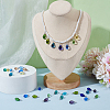 72Pcs 12 Colors Glass Pendants PALLOY-GA00011-4