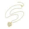 Brass Micro Pave Clear Cubic Zirconia Pendant Necklaces for Women LS-NJEW-M009-04G-D-2