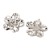 Flower Iron Stud Earrings EJEW-L096-003P-3