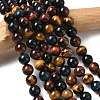 Natural Tiger Eye Beads Strands G-F173-14-10mm-1
