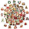 50Pcs Christmas Eve Theme Cartoon Paper Stickers X-DIY-P085-11-3