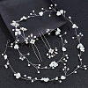 1Pc Wedding Bridal Flower Pearl Headband Hair Vine OHAR-GO0001-07-7