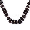 Natural Amber Nuggets Graduated Beaded Necklaces NJEW-T019-05-4