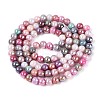 Electroplate Opaque Glass Beads Strands EGLA-T026-8mm-05F-2