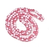 Frosted Crackle Glass Beads Strands GLAA-U001-8mm-M13-3