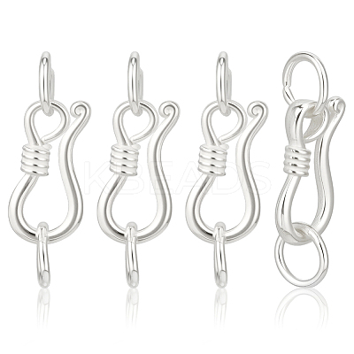 925 Sterling Silver S-Hook Clasps FIND-BC0014-25A-1