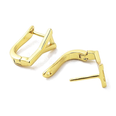 Brass Letter Stud Earrings for Women EJEW-A038-01Y-G-1