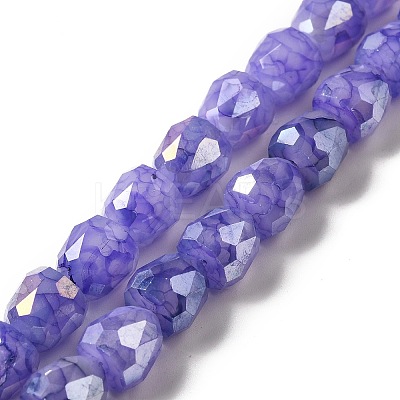 Electroplate Glass Beads Strand GLAA-G088-03D-1