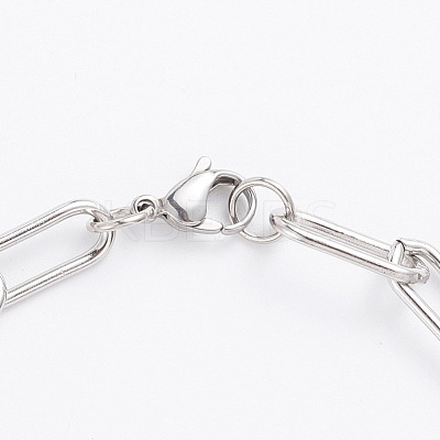 Tarnish Resistant 304 Stainless Steel Paperclip Chains X-STAS-I146-01P-1