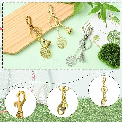 3Pcs 3 Colors Alloy Keychian KEYC-CJ0001-12-1