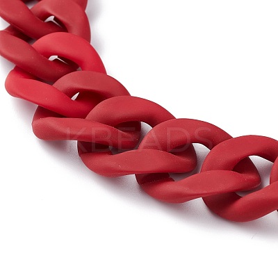 Handmade Acrylic Curb Chain AJEW-JB01036-03-1