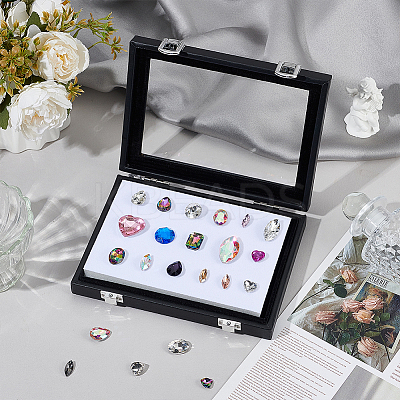 Black PU Leather Jewelry Display Cases CON-WH0085-134A-1
