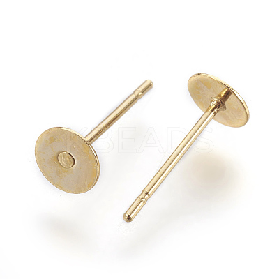 202 Stainless Steel Stud Earring Findings STAS-F186-01G-5mm-1