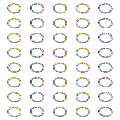40Pcs 304 Stainless Steel Open Jump Rings STAS-LP0001-41C-05-1
