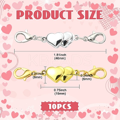10Pcs 2 Colors Alloy Magnetic Clasps FIND-CJZ0001-011-1