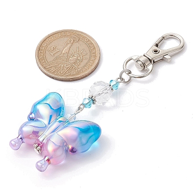 4Pcs Acrylic Butterfly Pendants Decorations HJEW-JM01595-1