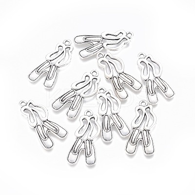 Tibetan Style Alloy Dance Shoes Pendants TIBEP-844-AS-FF-1