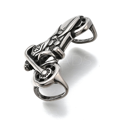 304 Stainless Steel Slide Charms STAS-F356-13AS-01-1