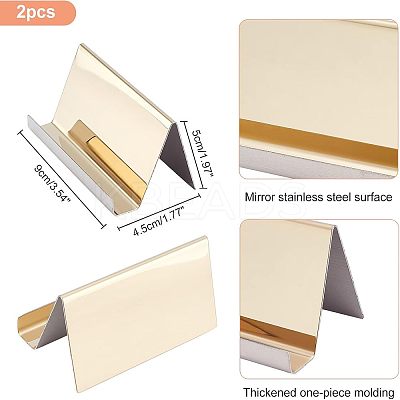 Stainless Steel Business Card Frame ODIS-WH0008-37LG-1