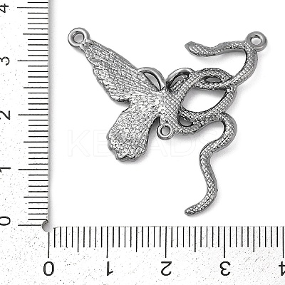 Alloy Red Enamel Snake Butterfly Chandelier Component Links PALLOY-R151-48B-1