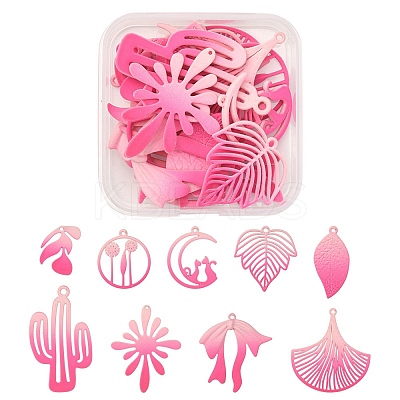 1 Set Spray Painted Alloy Charms FIND-YW0003-11C-1