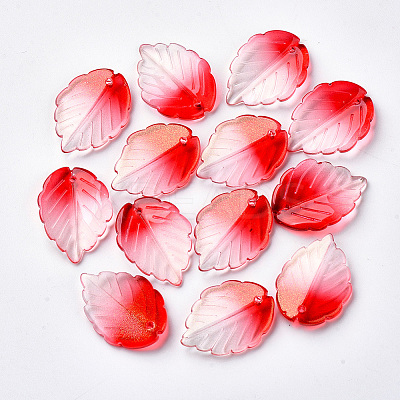 Transparent Spray Painted Glass Pendants X-GLAA-S054-006B-03-1