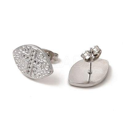 Non-Tarnish 304 Stainless Steel Stud Earrings Findings EJEW-I281-22P-1