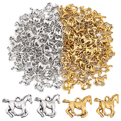 120PCS 2Colors Tibetan Style Alloy Pendants TIBEP-PH0001-60-1