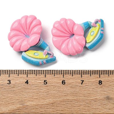 Opaque Music Theme Resin Cabochons CRES-Z010-02D-1