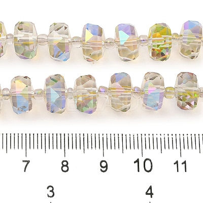 Transparent Electroplate Glass Beads Strands EGLA-P062-01A-HR05-1