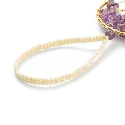 Natural Mixed Stone Car Hanging Decorations HJEW-L026-01G-1