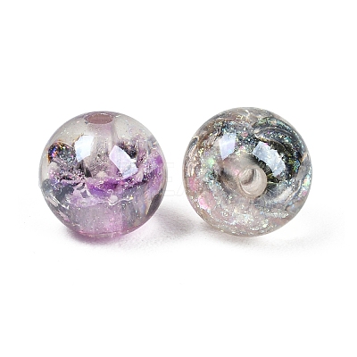 Luminous Transparent Resin Inner Flower Beads RESI-C070-05B-1