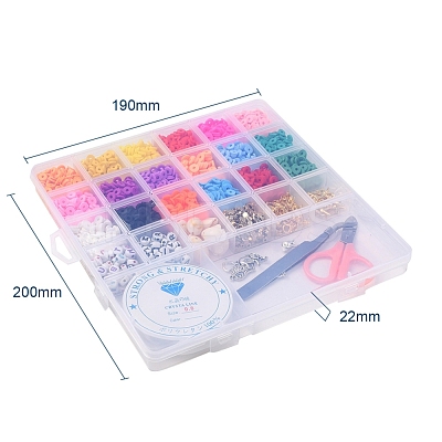 2928Pcs Geometry Polymer Clay & Acrylic & CCB Plastic & Shell Beads DIY-YW0002-88-1