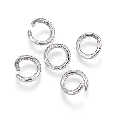 Non-Tarnish 304 Stainless Steel Open Jump Rings X-STAS-E113-10P-1