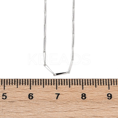 925 Sterling Silver Twisted Bar Link Chain Necklaces NJEW-H056-01A-P-1