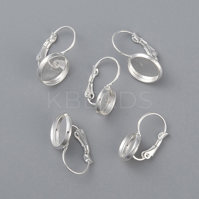 304 Stainless Steel Leverback Earring Settings LS-STAS-F191-03S-12mm-1