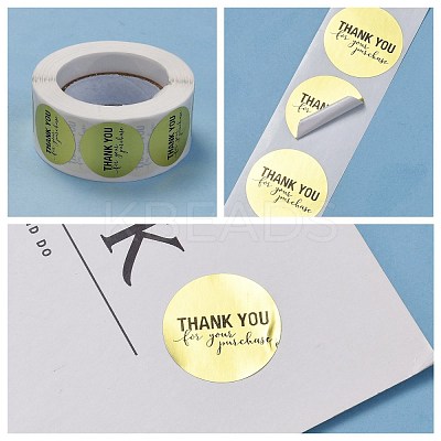 1 Inch Thank You Roll Stickers DIY-E023-07O-1