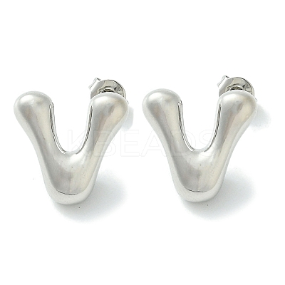 Rack Plating Brass Earrings EJEW-S222-01P-V-1