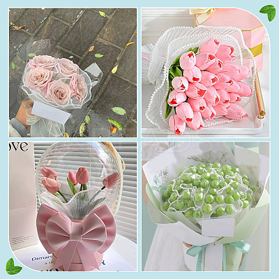 Polyester Flower Bouquet Wrapping Mesh Paper ORIB-WH0007-02B-02-1