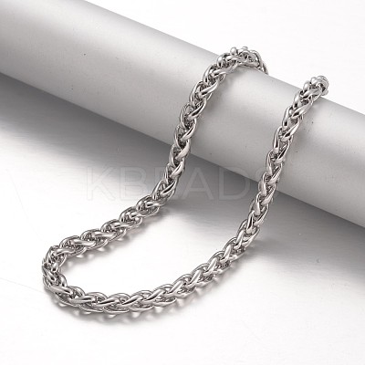 Tarnish Resistant 304 Stainless Steel Wheat Chain Bracelets BJEW-F215-07-P-1