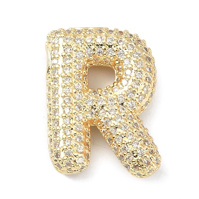 Rack Plating Brass Micro Pave Cubic Zirconia Pendants KK-Q790-01R-G-1