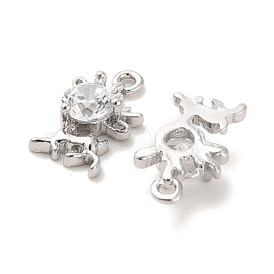 Brass Glass Charms KK-C054-20P-1