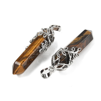 Natural Tiger Eye Pendants G-M450-01P-13-1