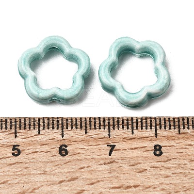 Flower Hollow Glazed Porcelain Bead Frame PORC-A034-09-1
