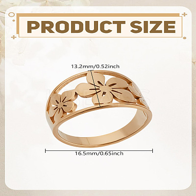 1Pc Stainless Steel Finger Rings RJEW-LP0002-30G-1