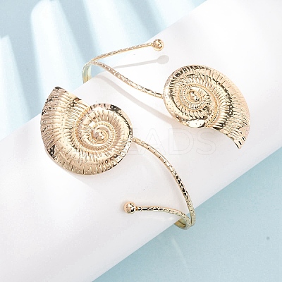 Alloy Cuff Bangles BJEW-Z168-01G-01-1