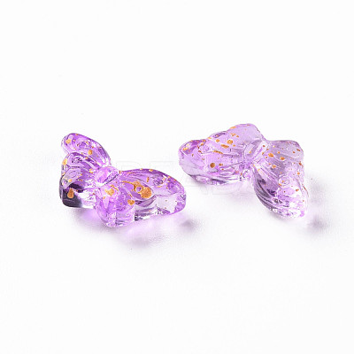 Transparent Spray Painted Glass Beads GLAA-S190-018K-01-1