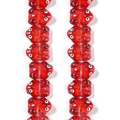 Transparent Glass Enamel Beads Strands GLAA-B021-05D-1
