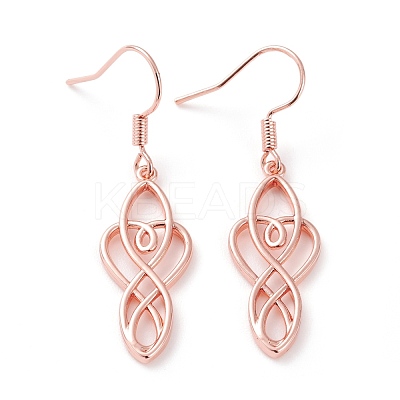 Brass Dangle Earrings EJEW-B002-03RG-1
